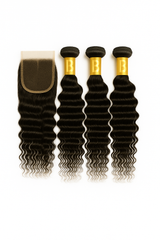 Brazilian 3 Bundles + 5x5 HD lace closure